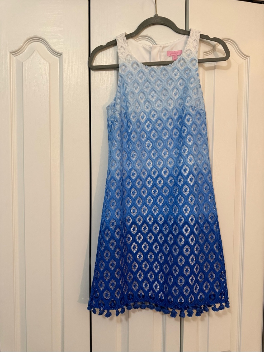 Women’s Blue Ombre Lace Dress with Tassel Hem - Lilly Pulitzer